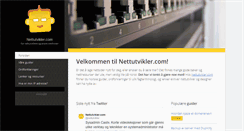 Desktop Screenshot of nettutvikler.com